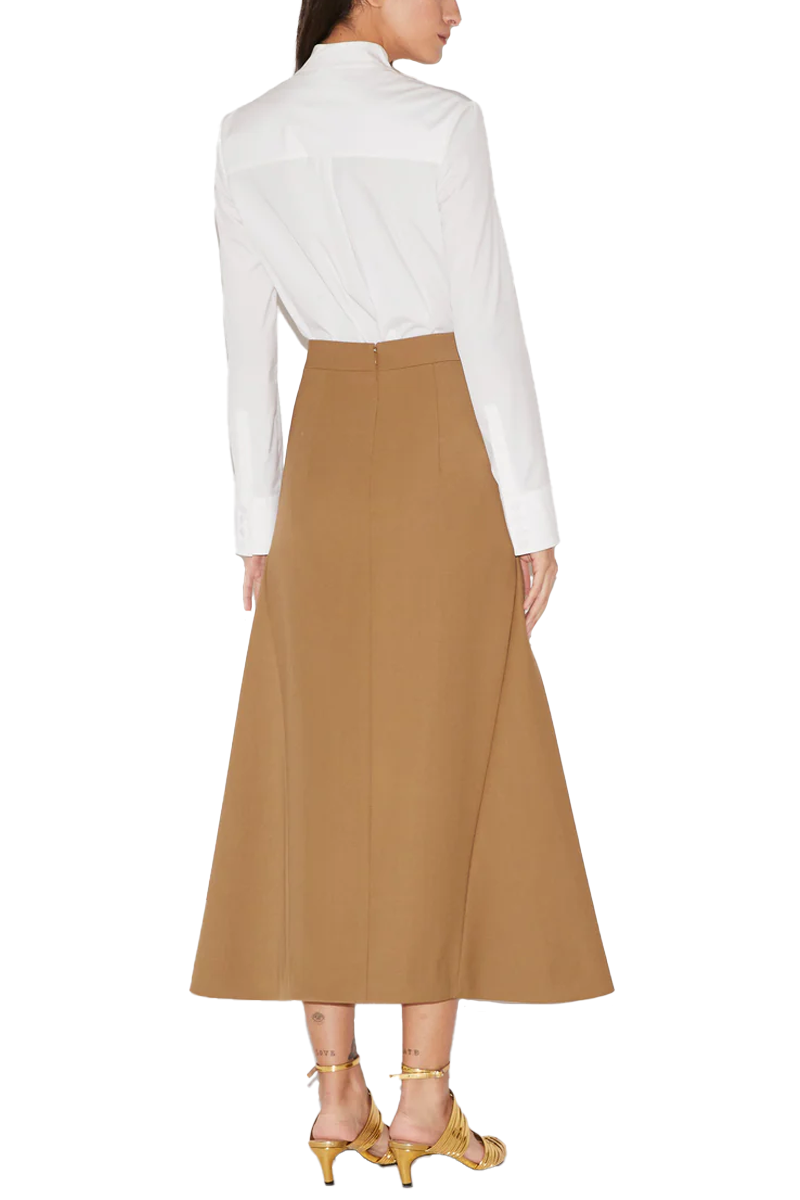 Vicky Skirt in Dark Camel Tailoring - Huishan Zhang