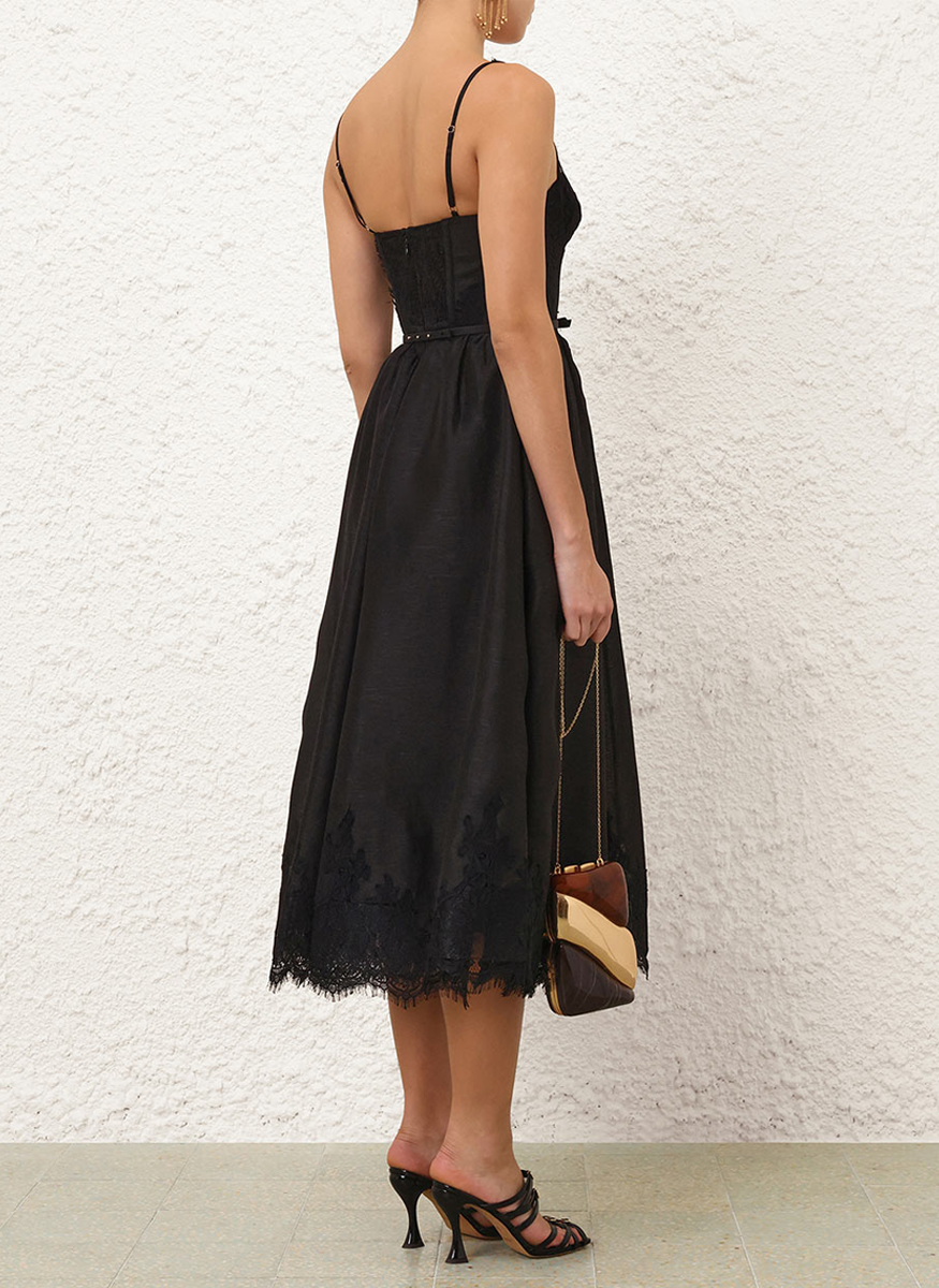 Valiant Lace Trim Midi Dress - Zimmermann
