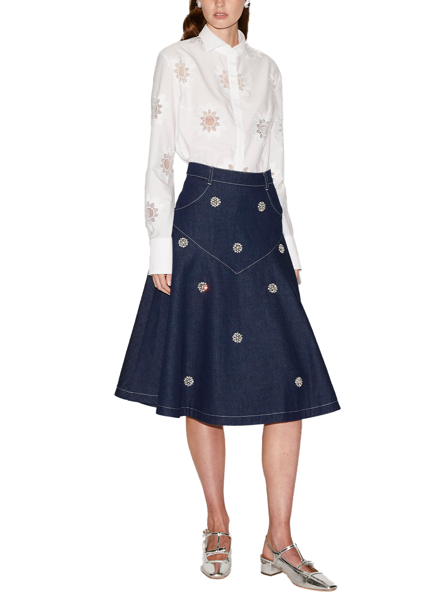 Sabrina Embroidered Cotton Shirt