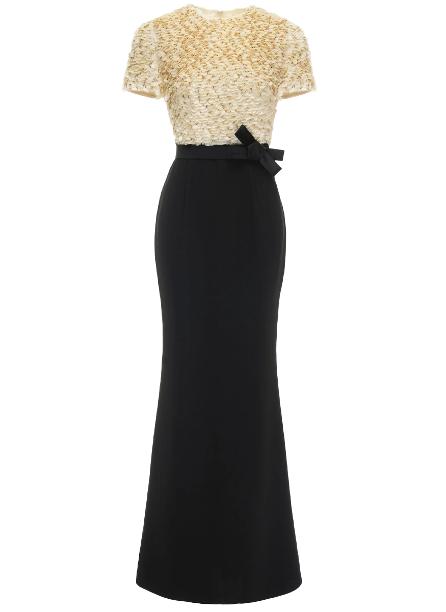 Leila Gown with Black Sable Sequins