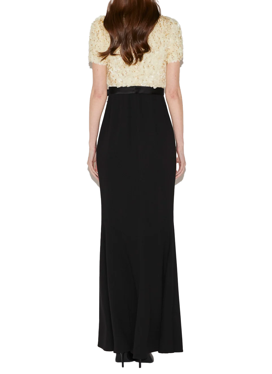 Leila Gown with Black Sable Sequins - Huishan Zhang