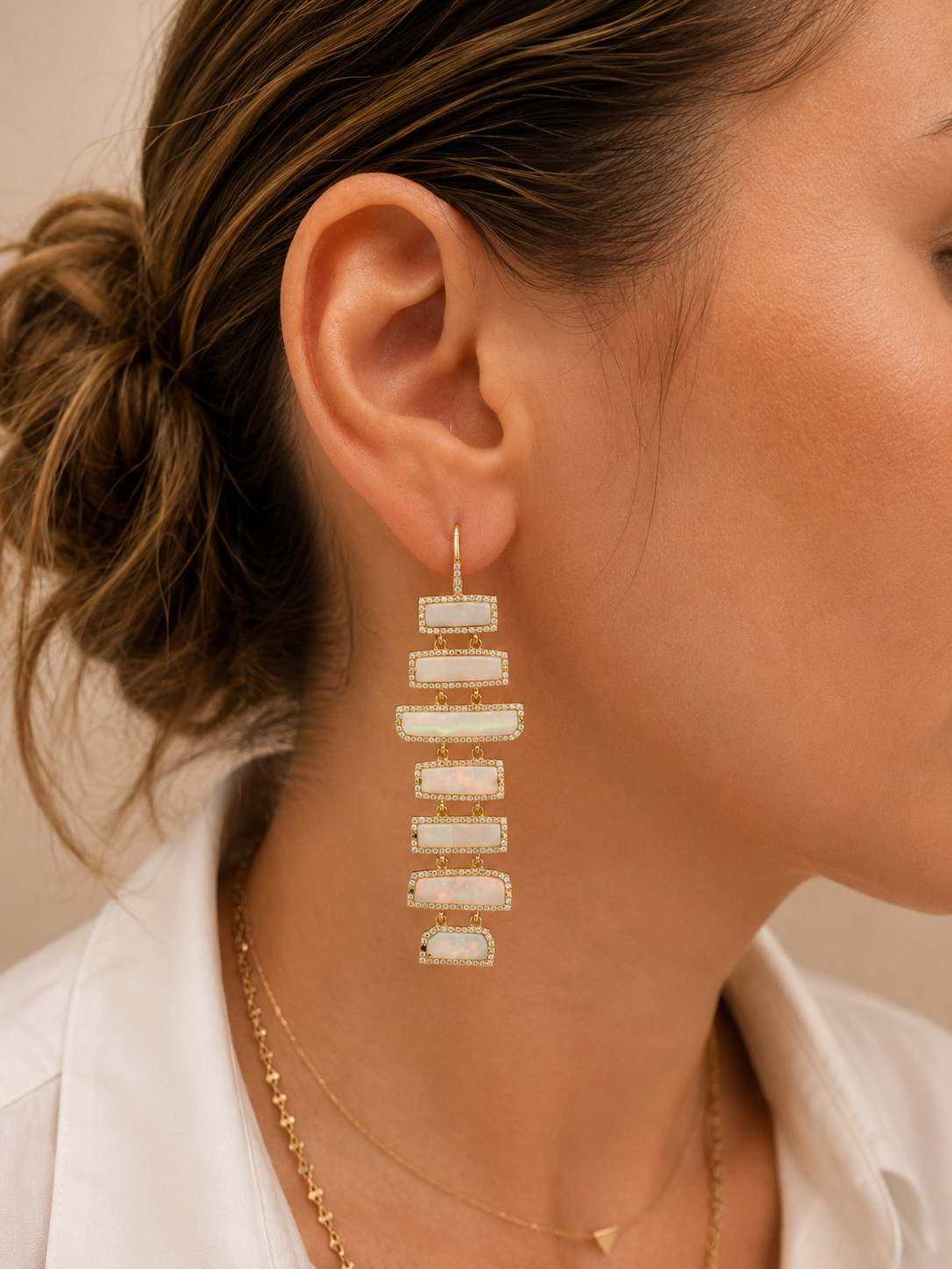 Opal Ladder Earrings