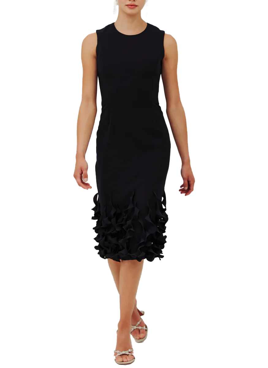 Jackie Dress with Spiral Hem