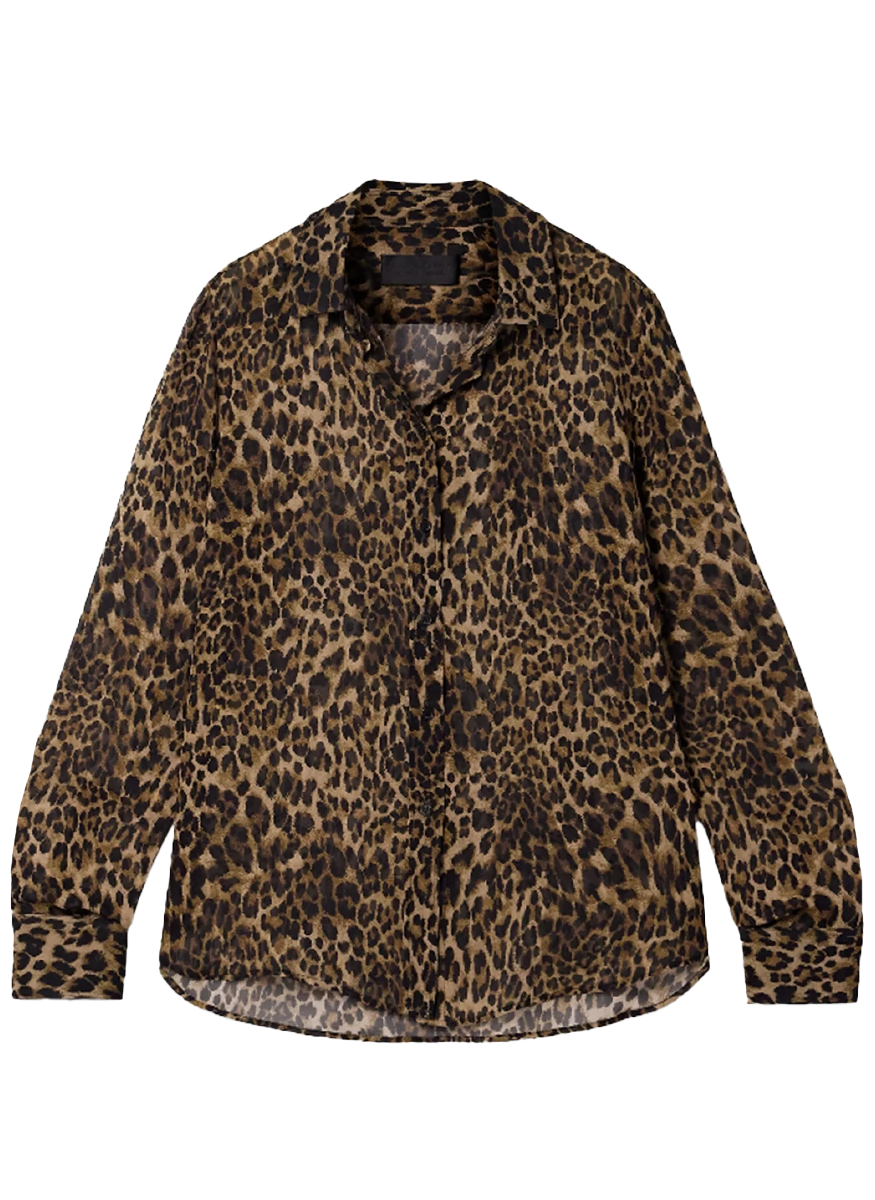 Gaia Slim Shirt in Leopard