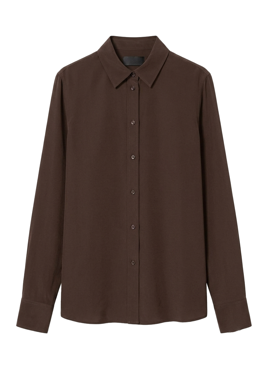 Gaia Slim Shirt in Chocolate