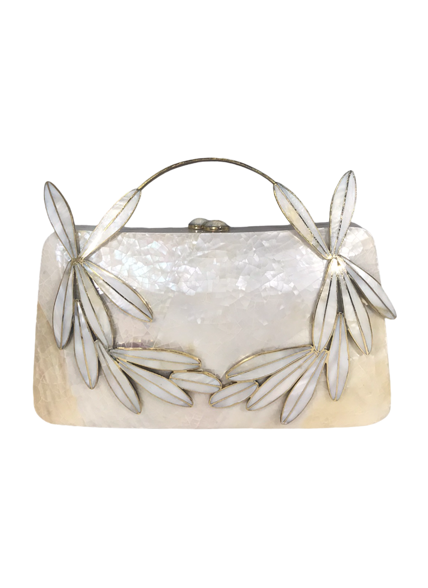 Charlotte Mother of Pearl Clutch