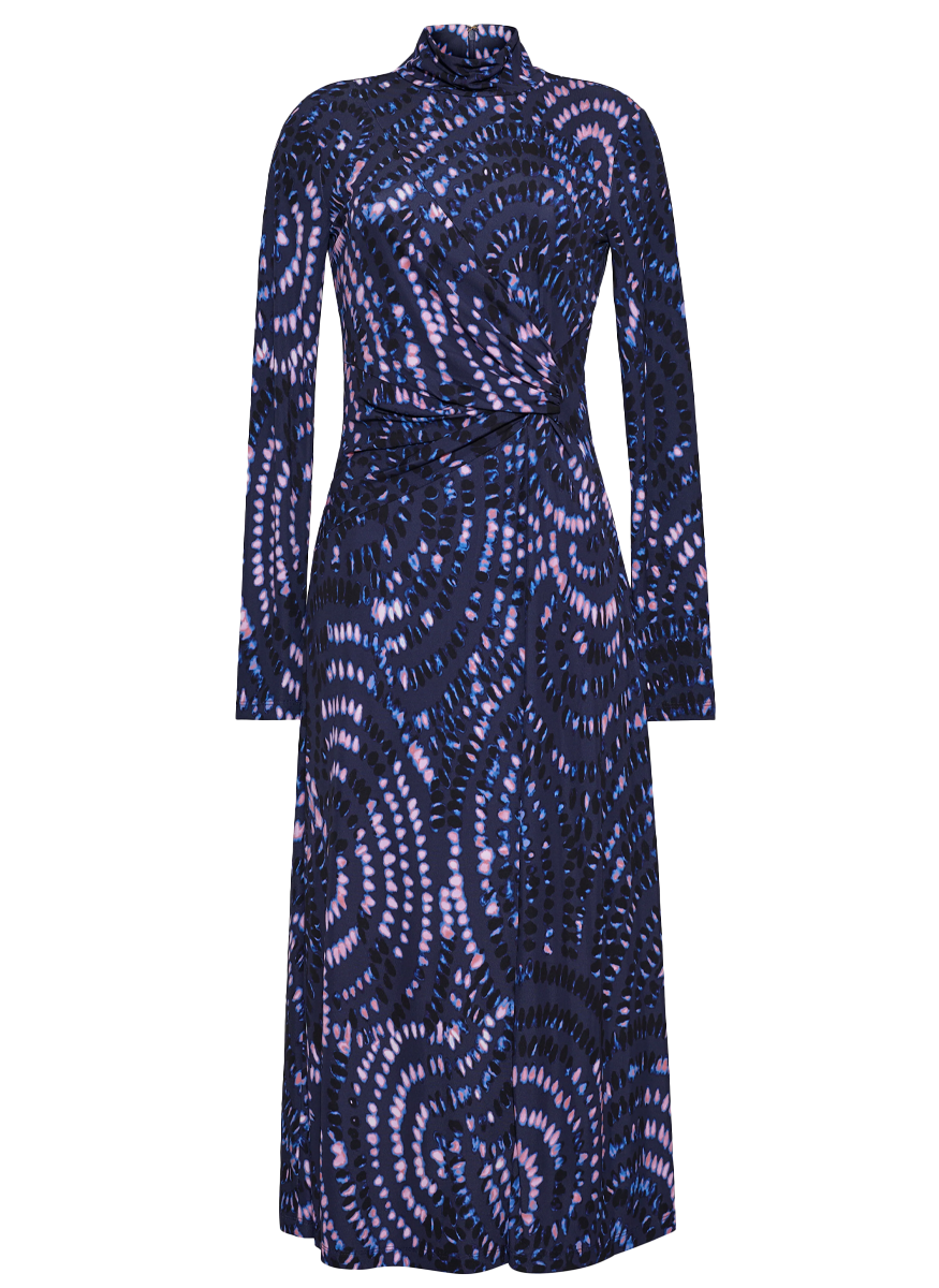Hera Dress in Veneta Arc Navy - Cara Cara