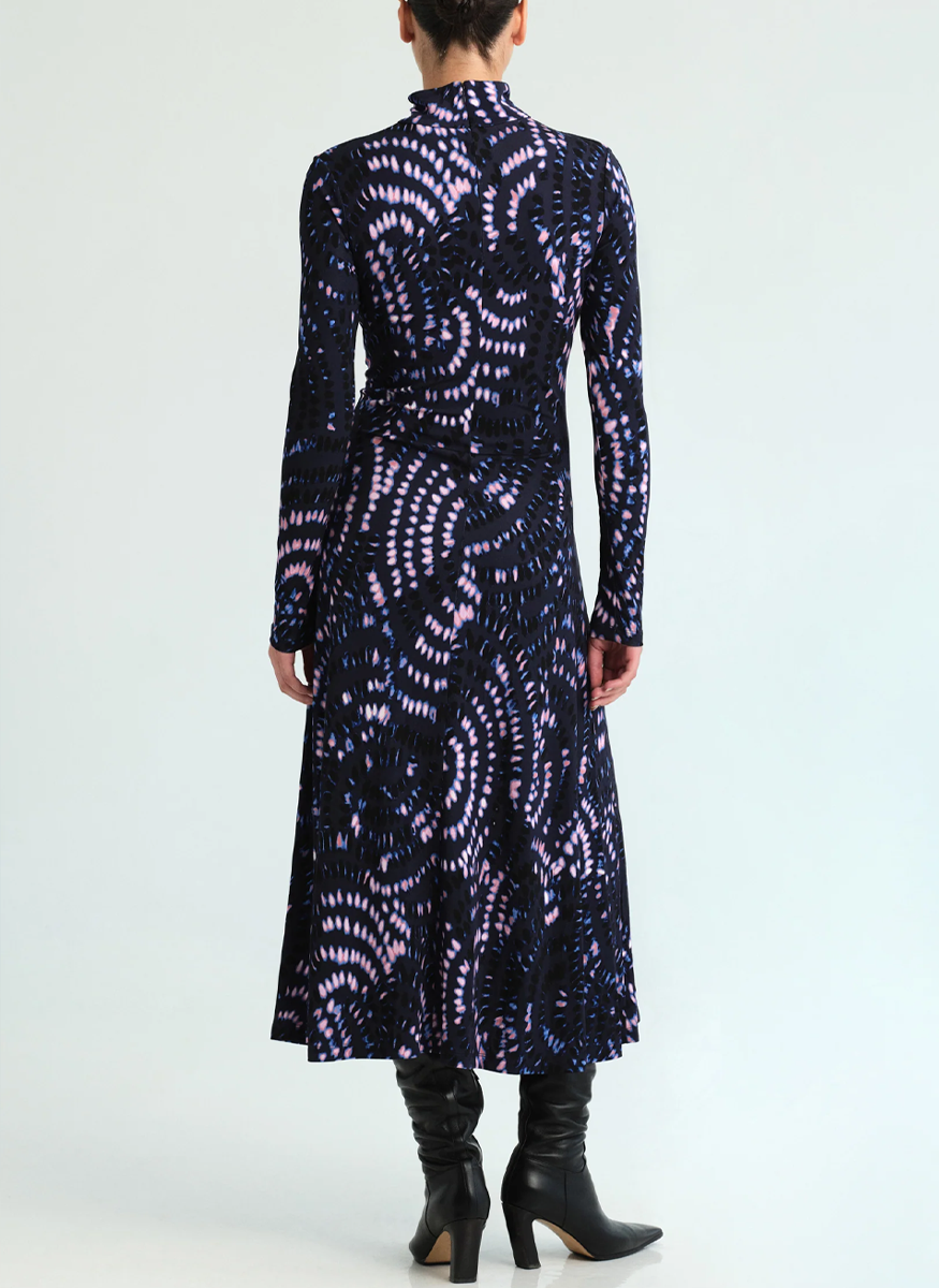 Hera Dress in Veneta Arc Navy - Cara Cara