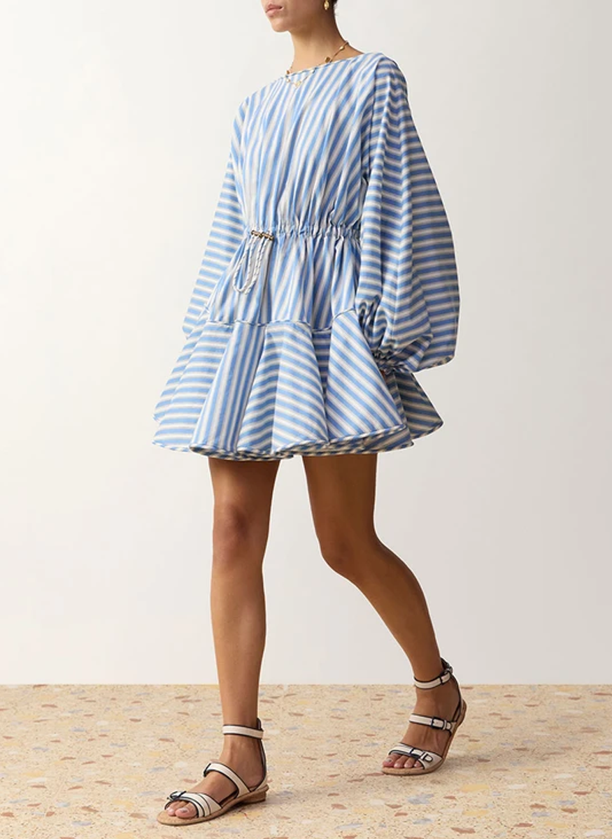 Boat Neck Mini Dress - Zimmermann