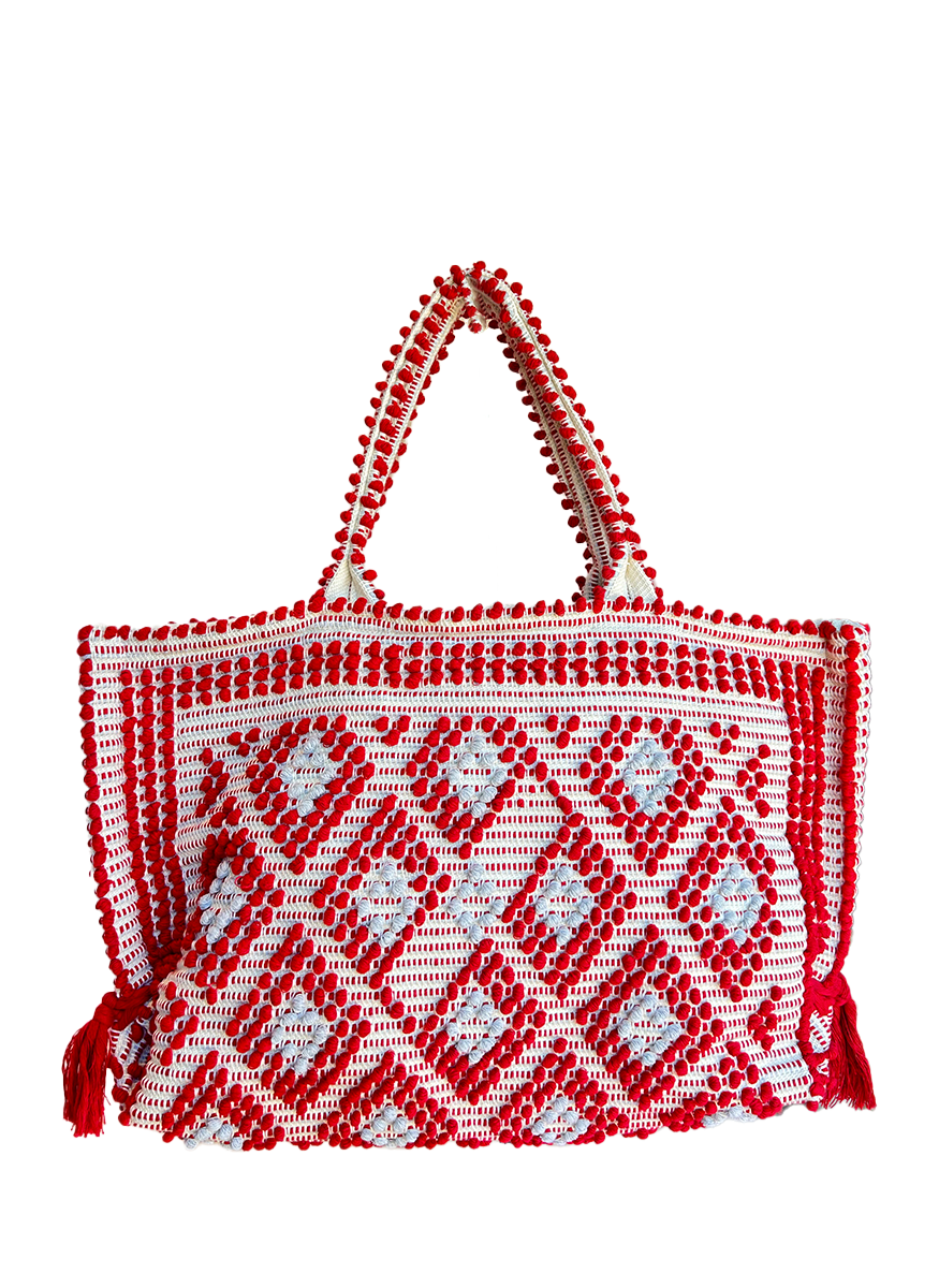 Camilla Woven Tote with Ties