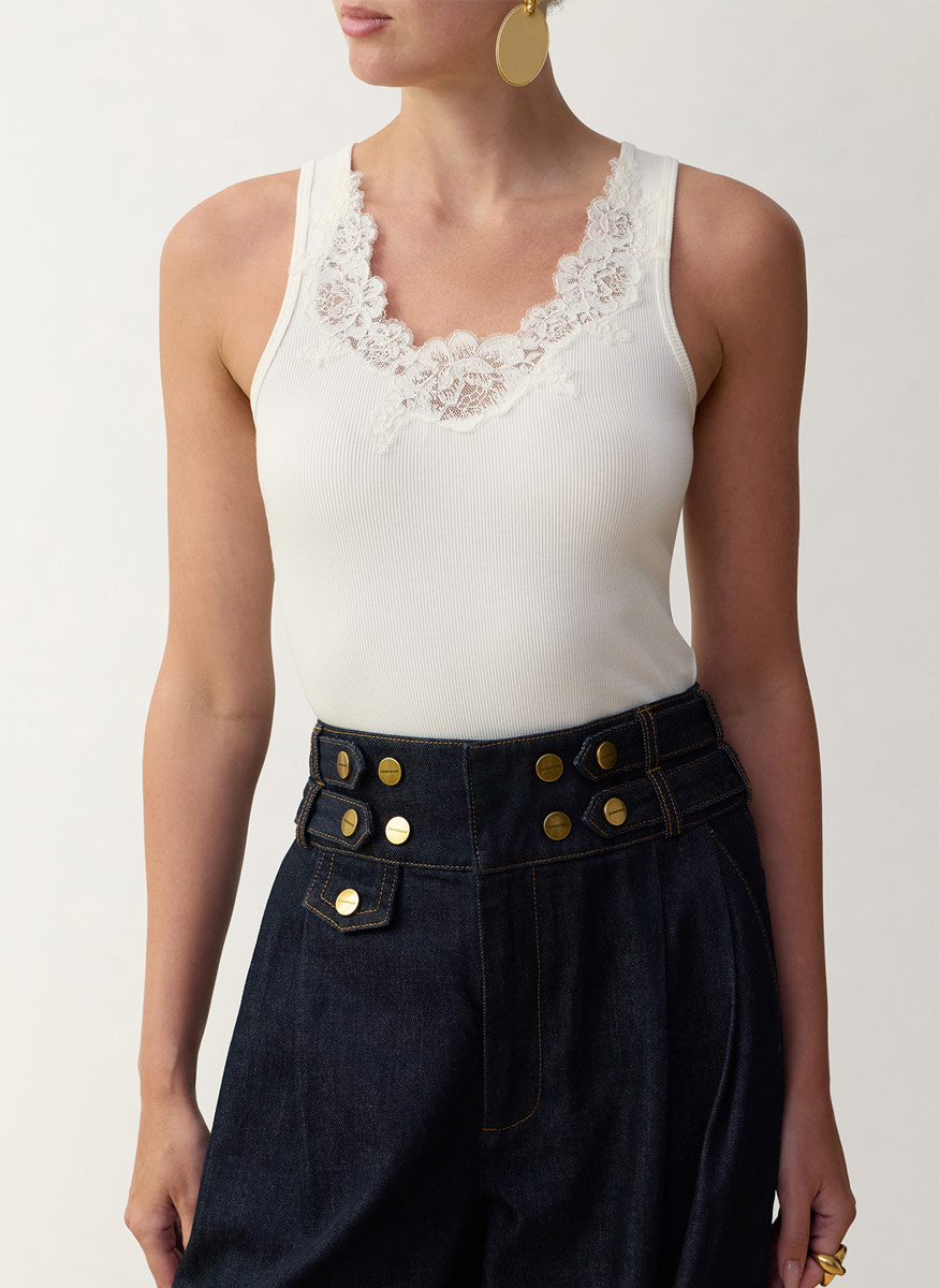 Lace Trim Tank
