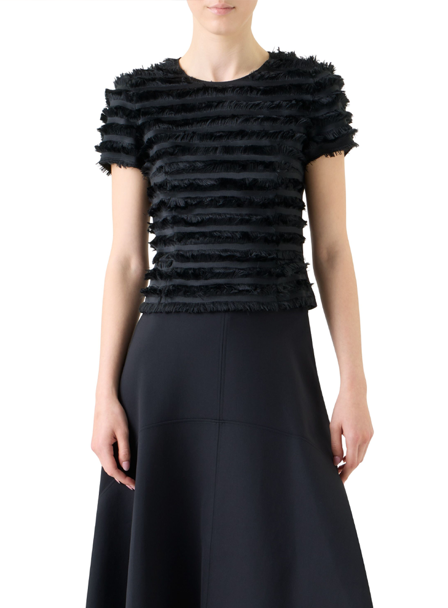 Fringed Stripes Top - Akris Punto