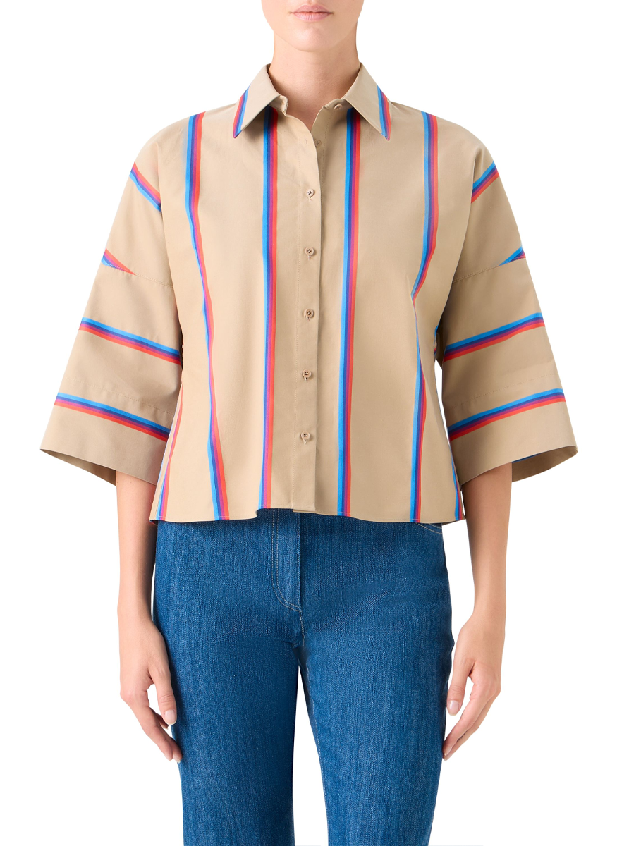 Multi Color Stripe Blouse - Akris Punto