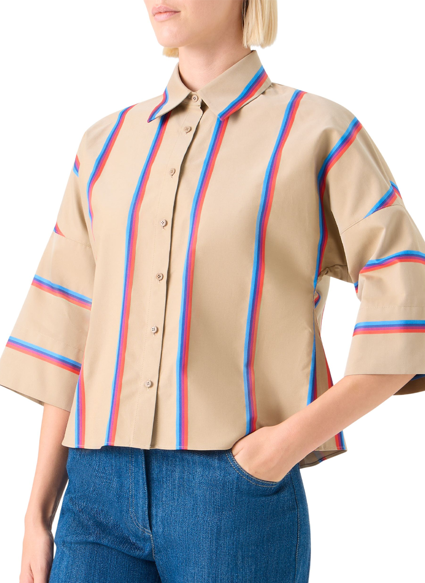 Multi Color Stripe Blouse - Akris Punto