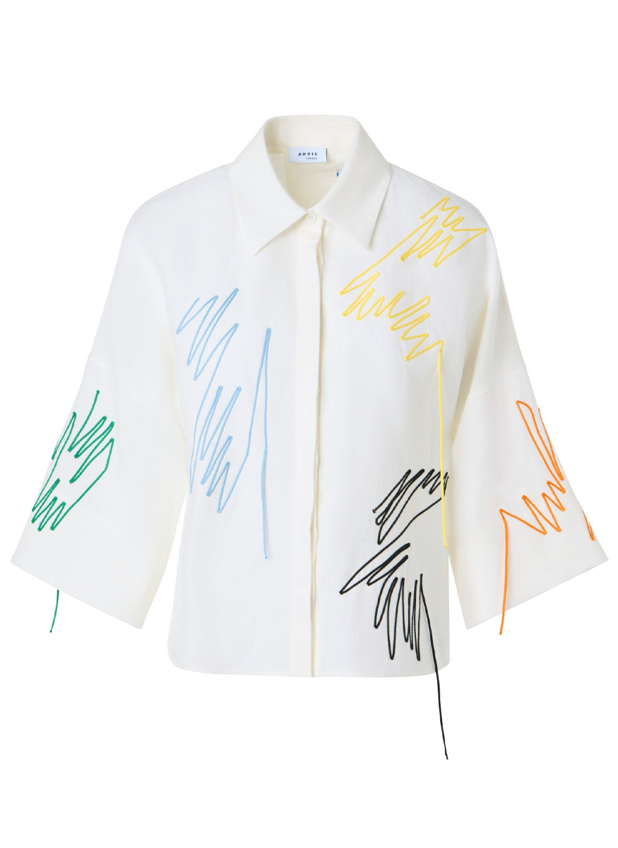 Linen Scribble Blouse