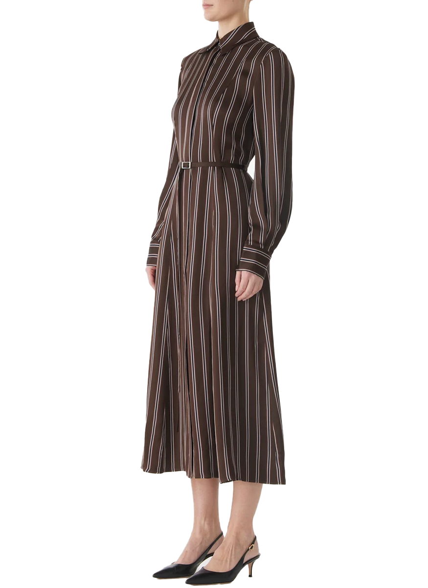 Striped Long Sleeve Midi Shirtdress - Jason Wu Collection