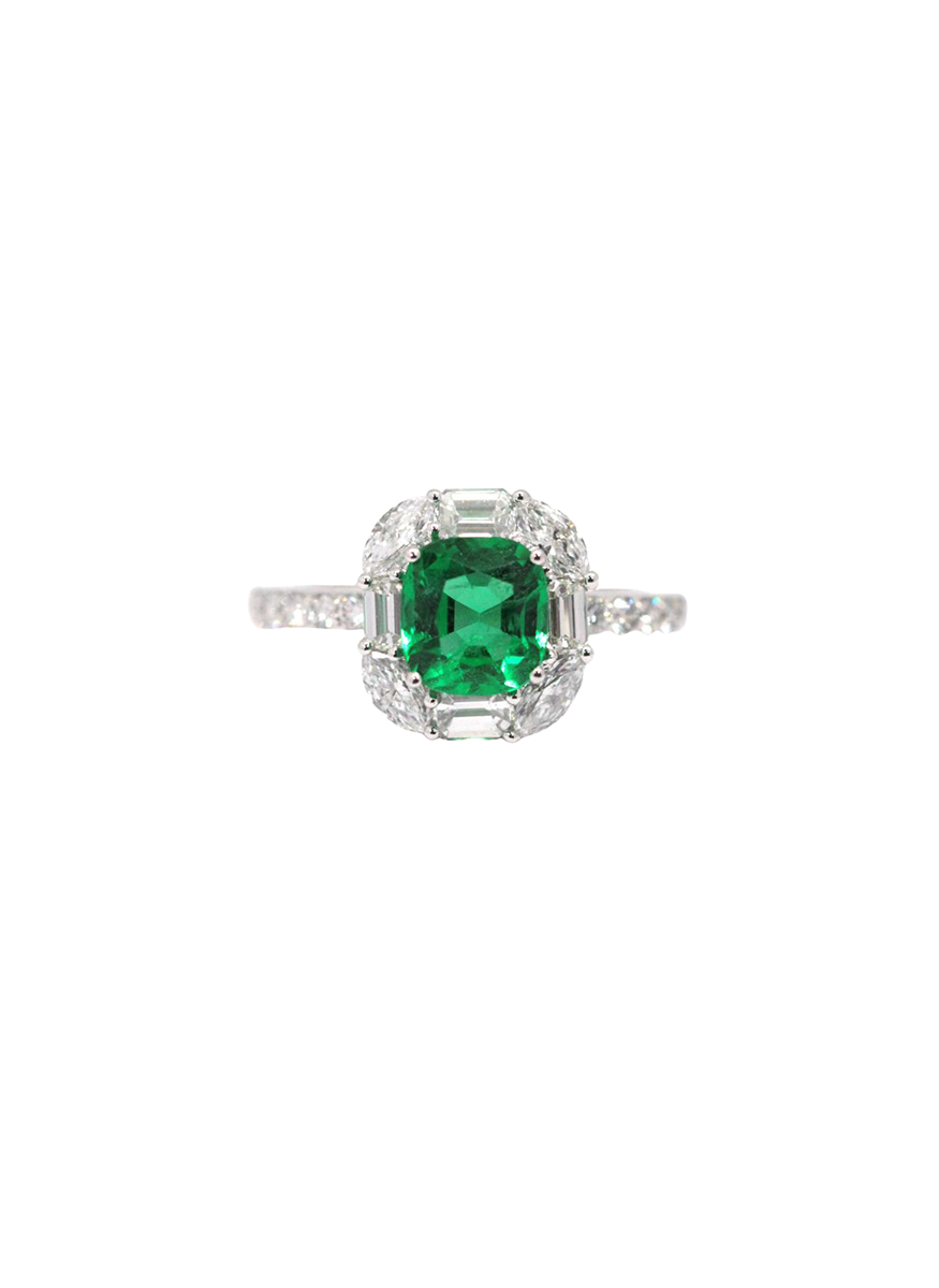 Maximal Minimalism Emerald Ring