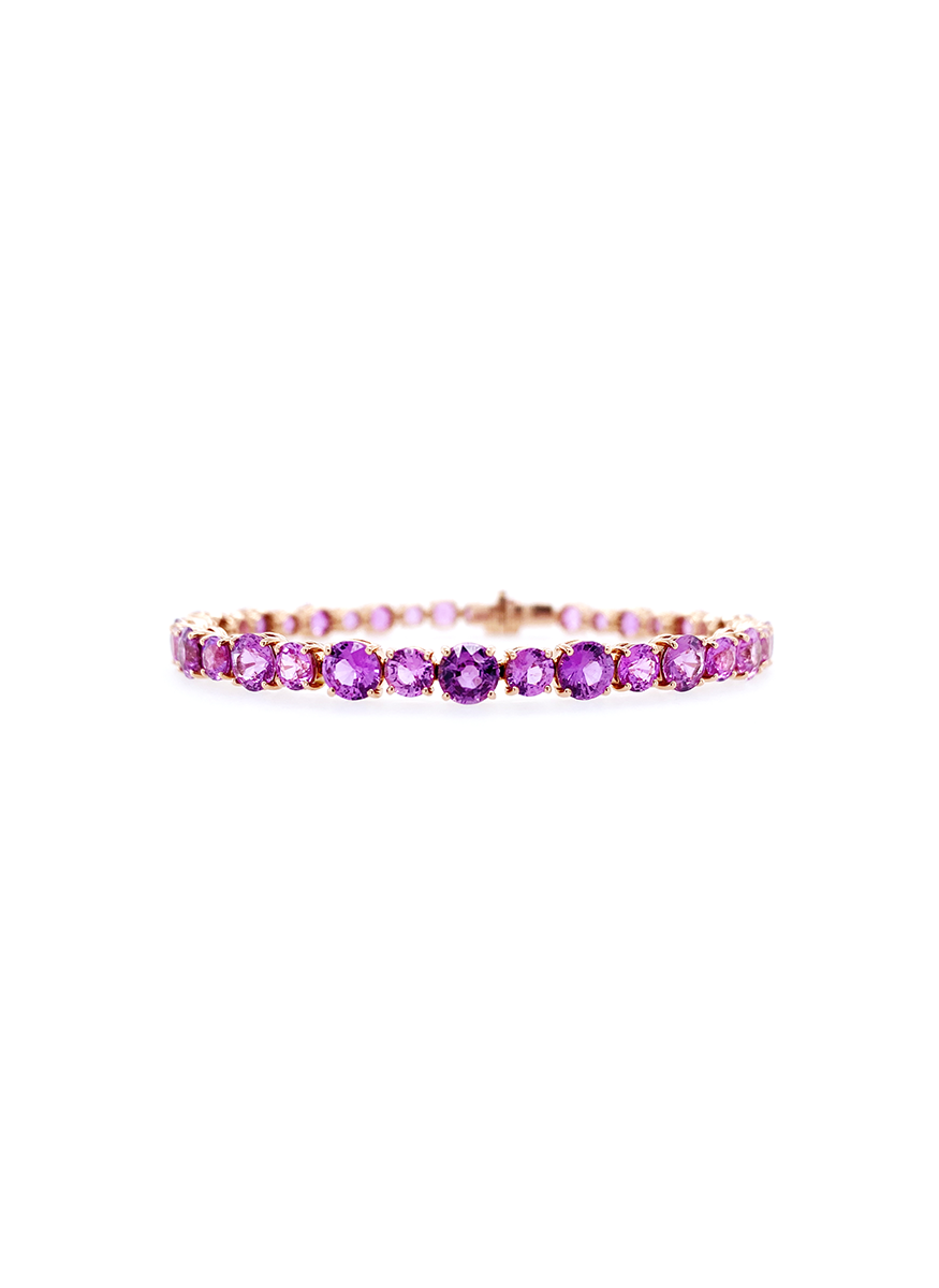 Pink-Purple Sapphire Bracelet