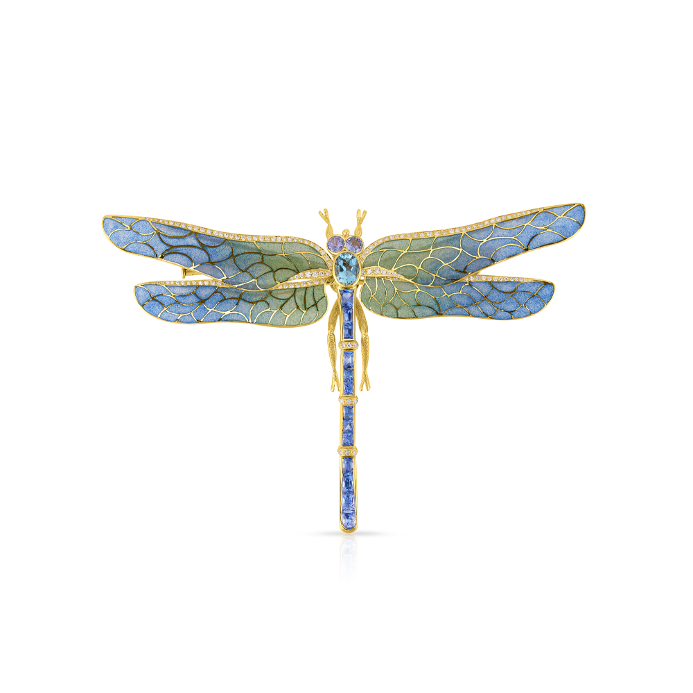 Enamel Dragonfly Brooch
