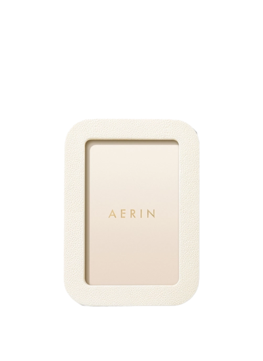 Modern Shagreen Frame in Cream, 4x6 - Aerin