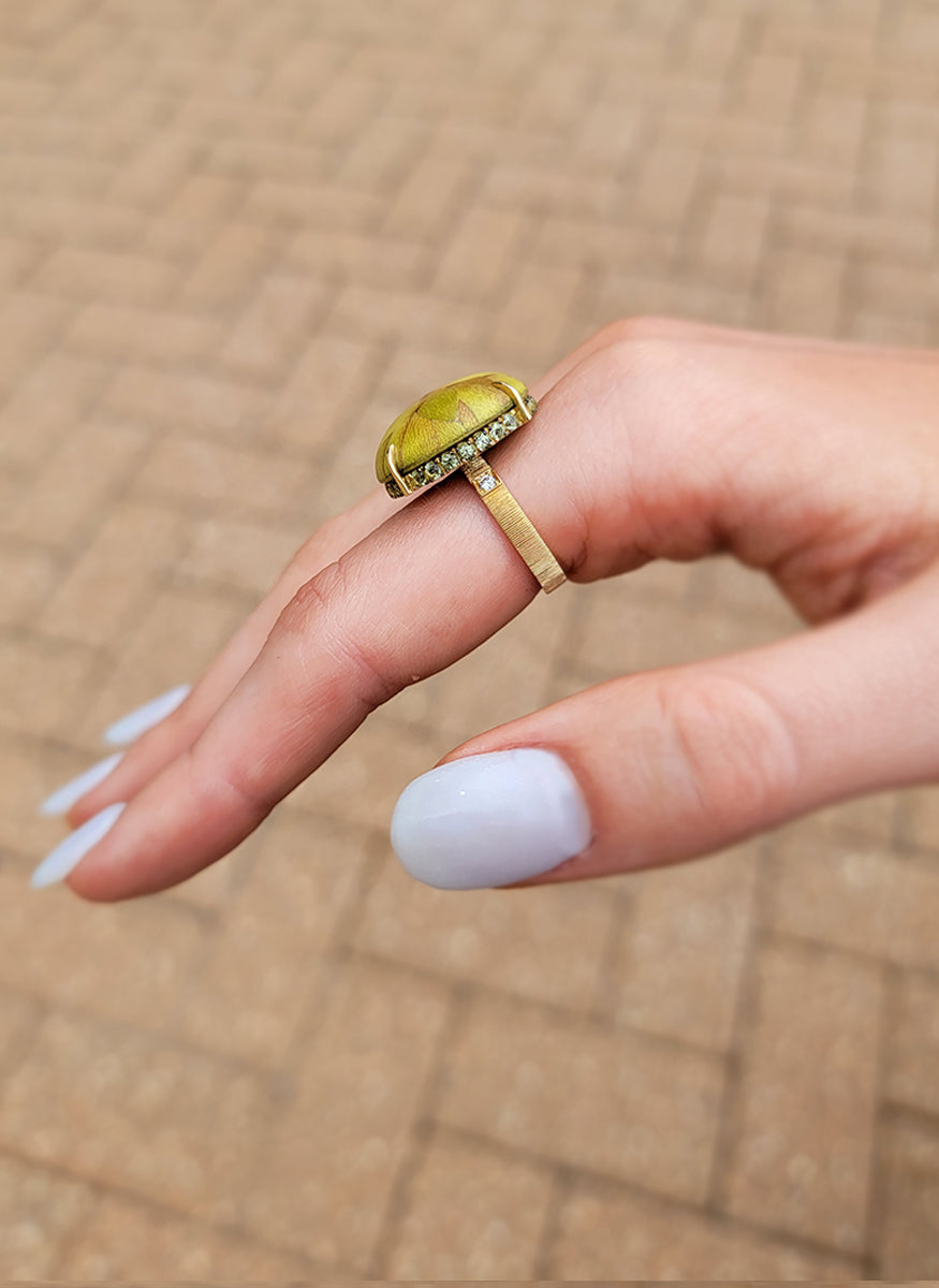 "Leaves" Marquetry Ring - Silvia Furmanovich