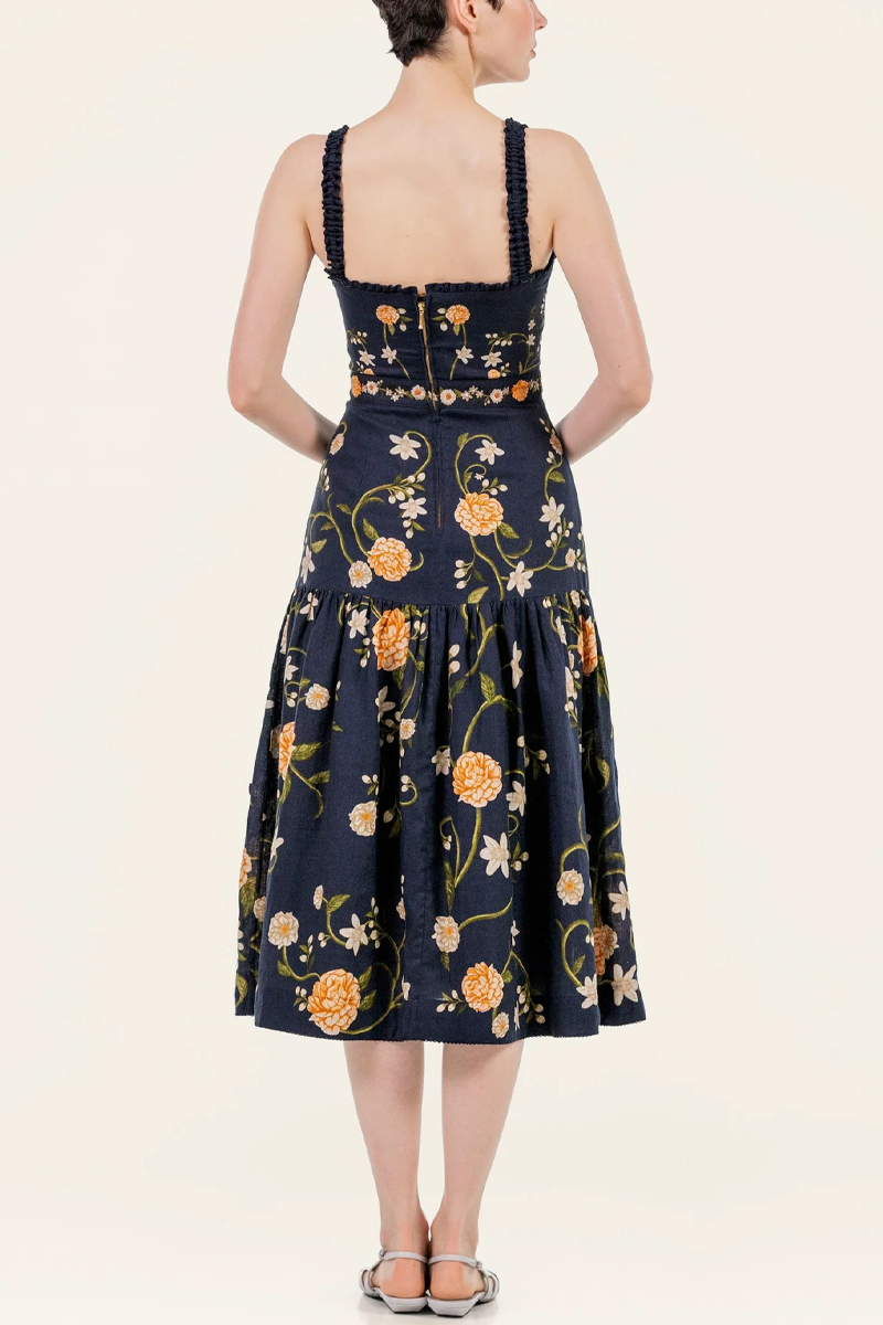 Nispero Valle Midi Dress - Agua by Agua Bendita