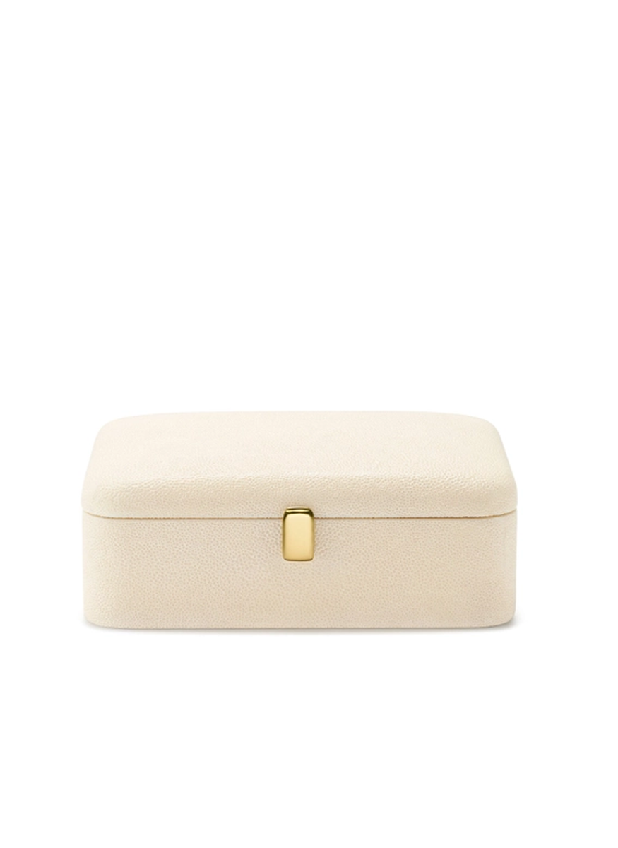 Abella Shagreen Jewelry Box, Small - Aerin