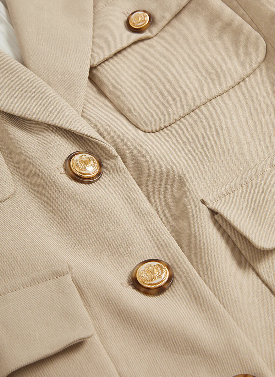 Schuyler Stretch-Linen Jacket - Veronica Beard