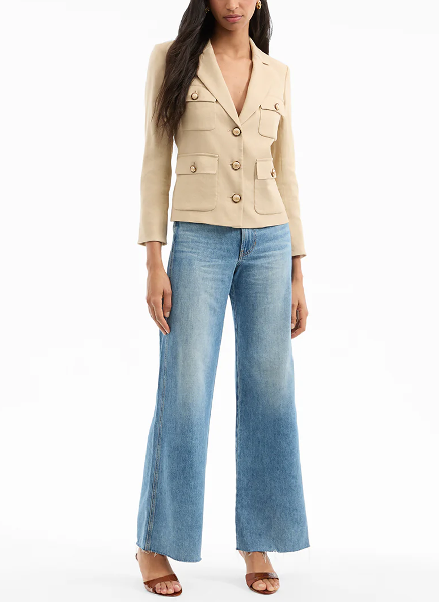 Schuyler Stretch-Linen Jacket - Veronica Beard