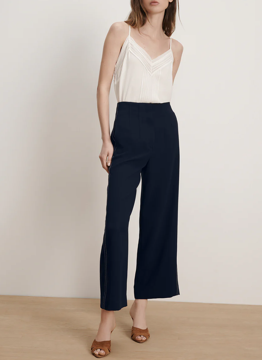 Ellin Cropped Wide-Leg Pan - Veronica Beard