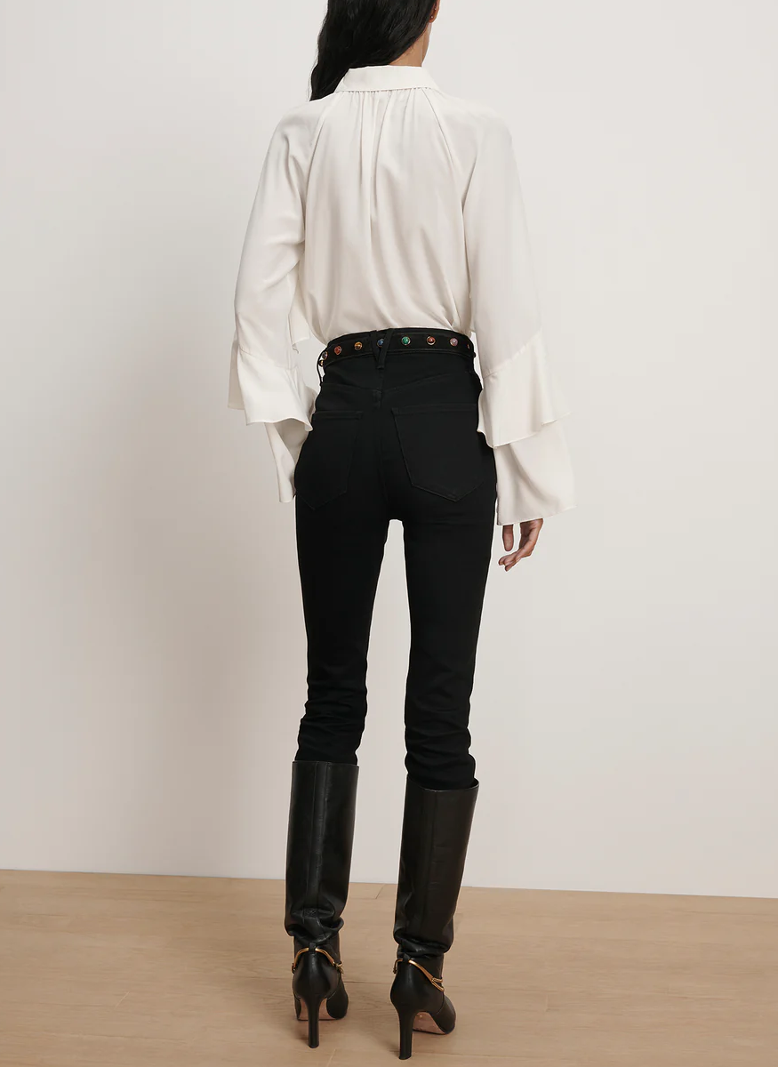Demaris Ruffled Button-Down Blouse - Veronica Beard