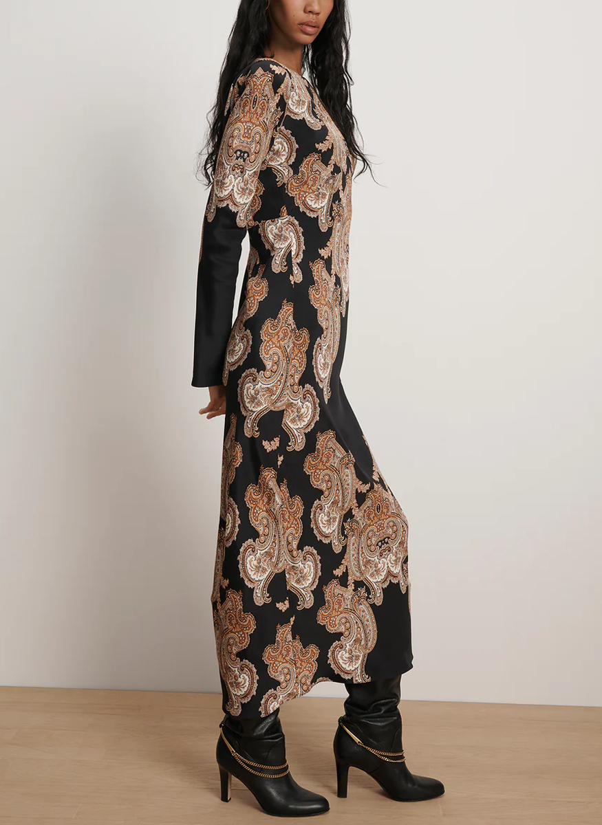 Lupita Paisley Midi Dress - Veronica Beard