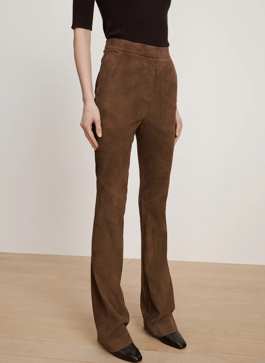 Gracie Suede Flare Pant - Veronica Beard