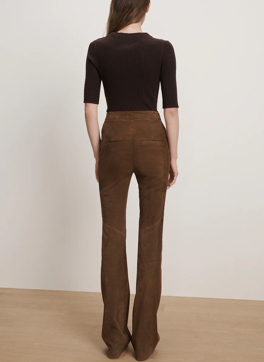 Gracie Suede Flare Pant - Veronica Beard