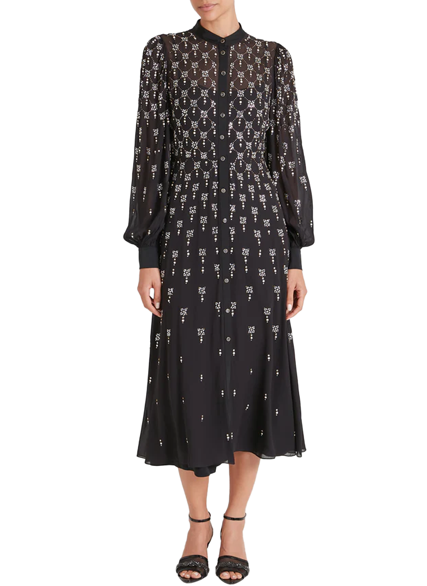 Gallantry Embellished Shirt Dress