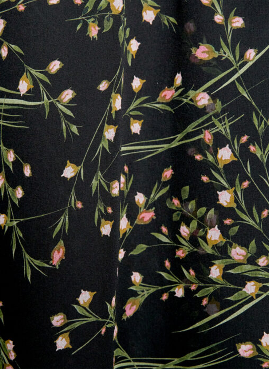 Georgette Floral Print Bow Blouse - Giambattista Valli
