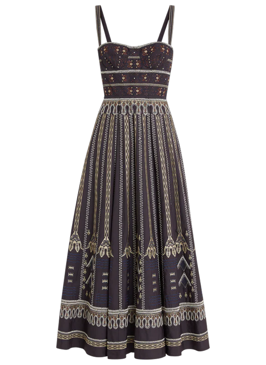 Elida Dress with Calliope Embroidery