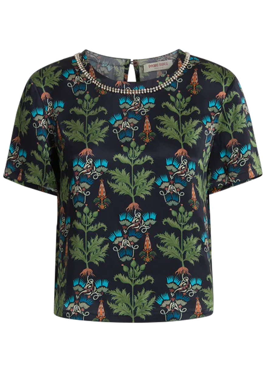 Gabrielle Top in Persian Botanic Print