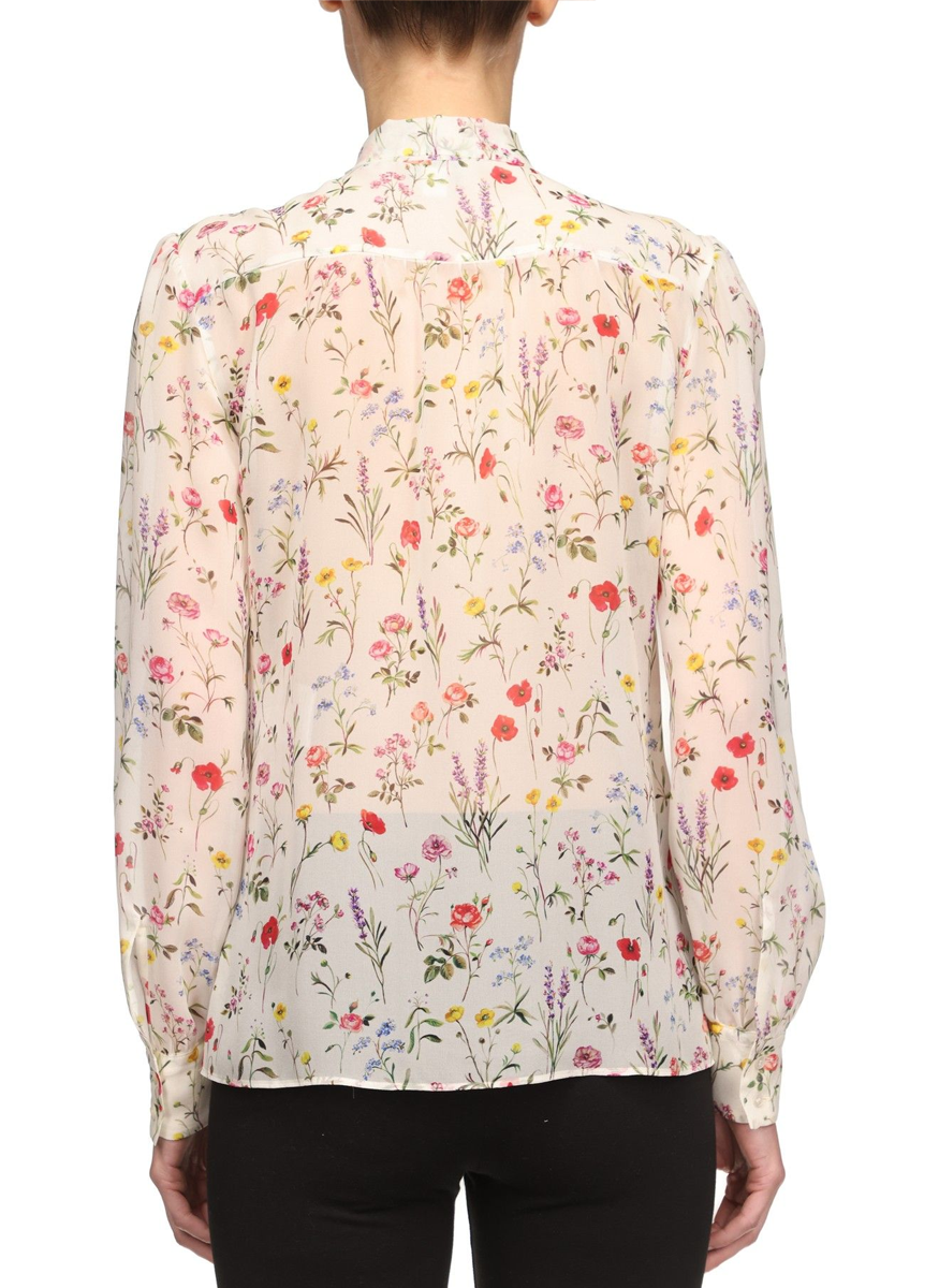 Georgette Floral Tie Blouse