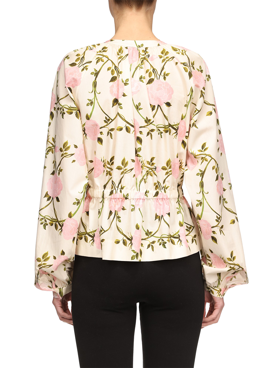 Floral Printed Poplin Blouse