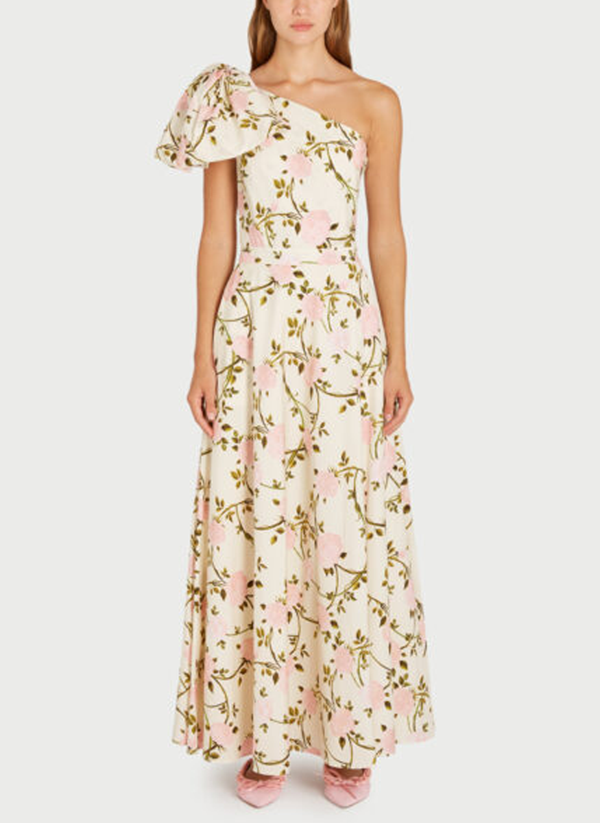 Floral Printed Poplin Midi Dress