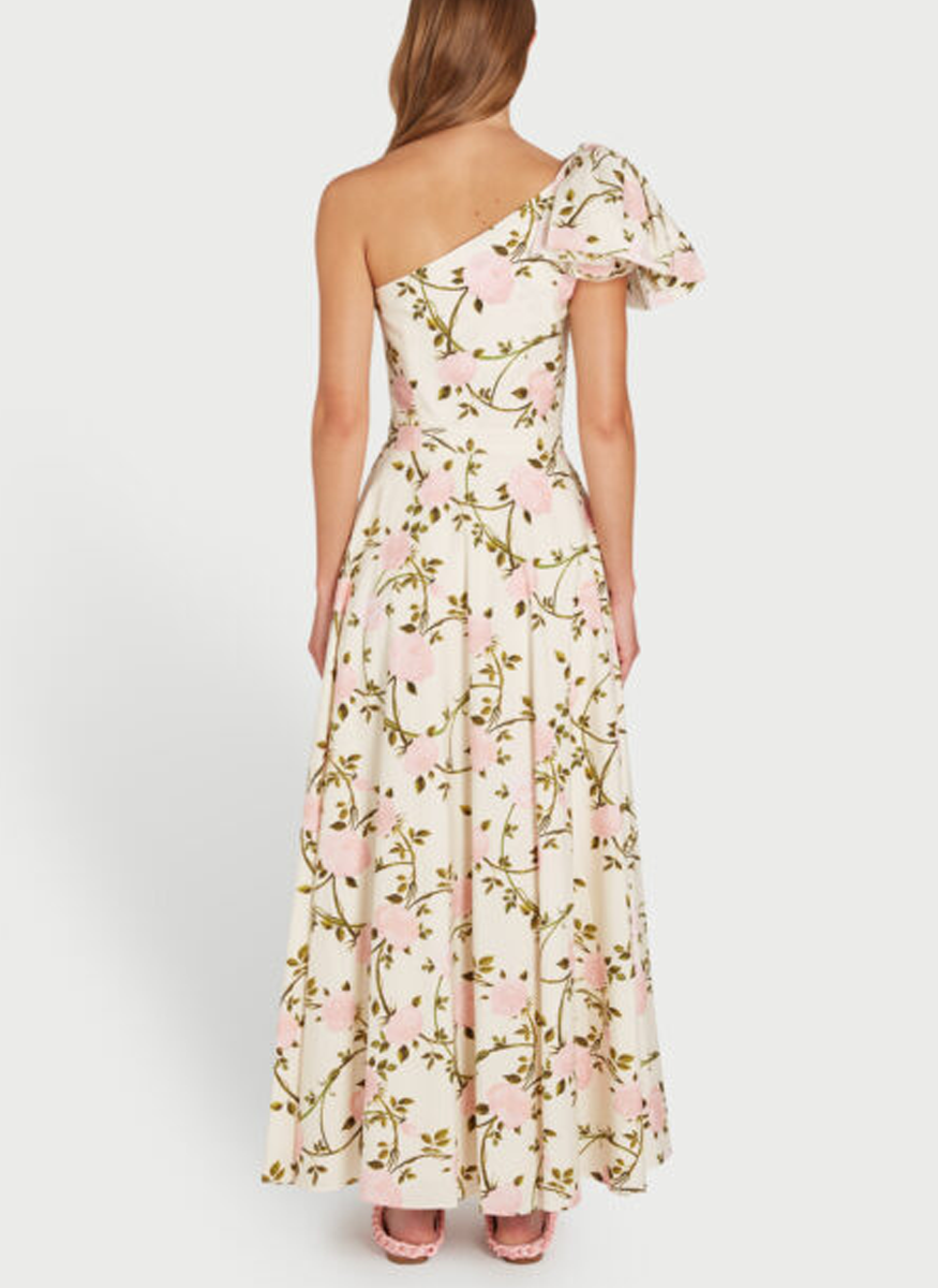 Floral Printed Poplin Midi Dress - Giambattista Valli