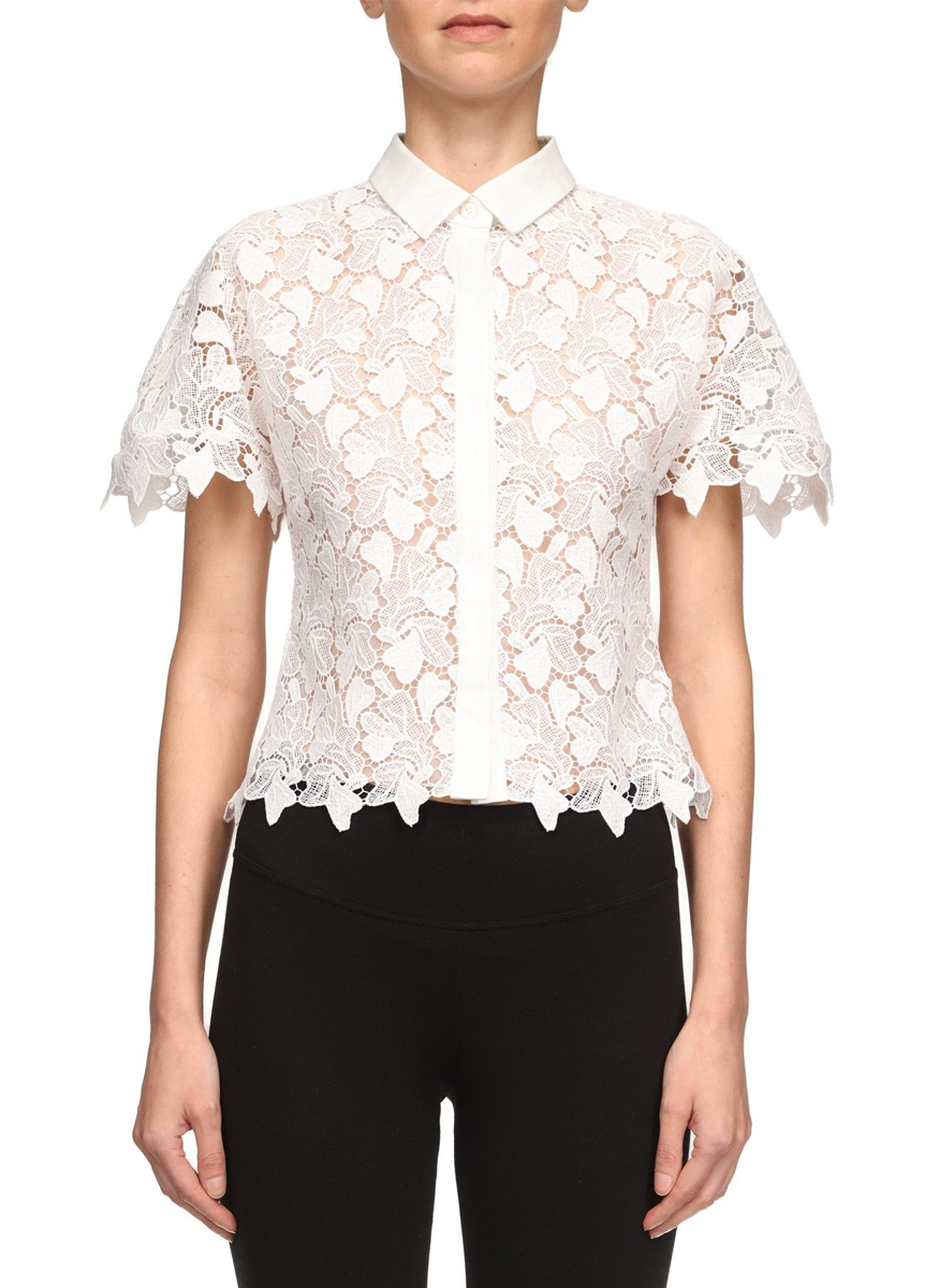 Lace Short Sleeve Top