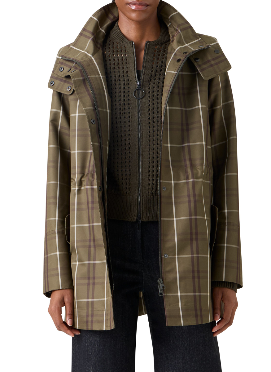 Techno Taffeta Check Parka - Akris Punto