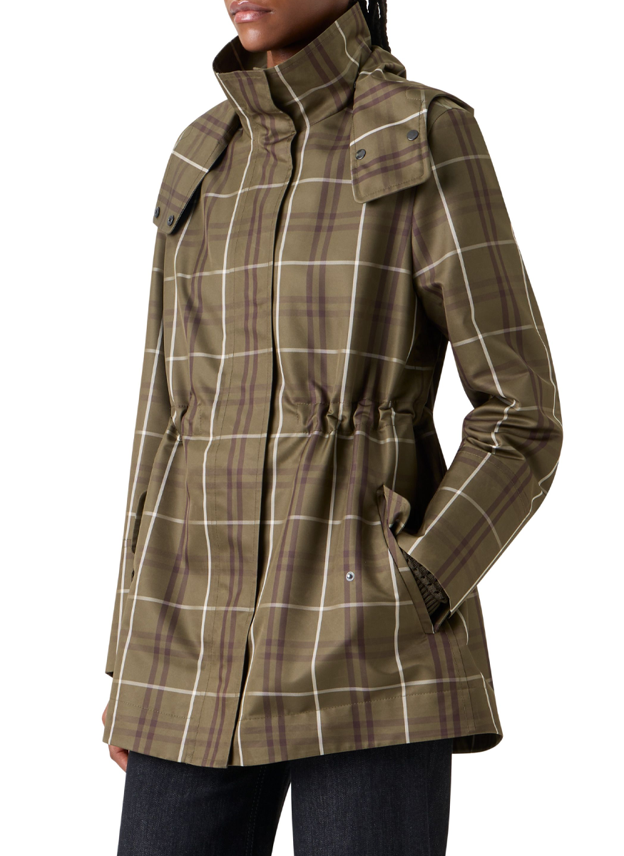 Techno Taffeta Check Parka - Akris Punto