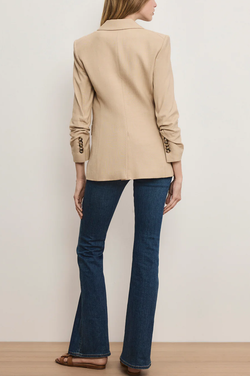 Battista Dickey Jacket in Stone Khaki - Veronica Beard