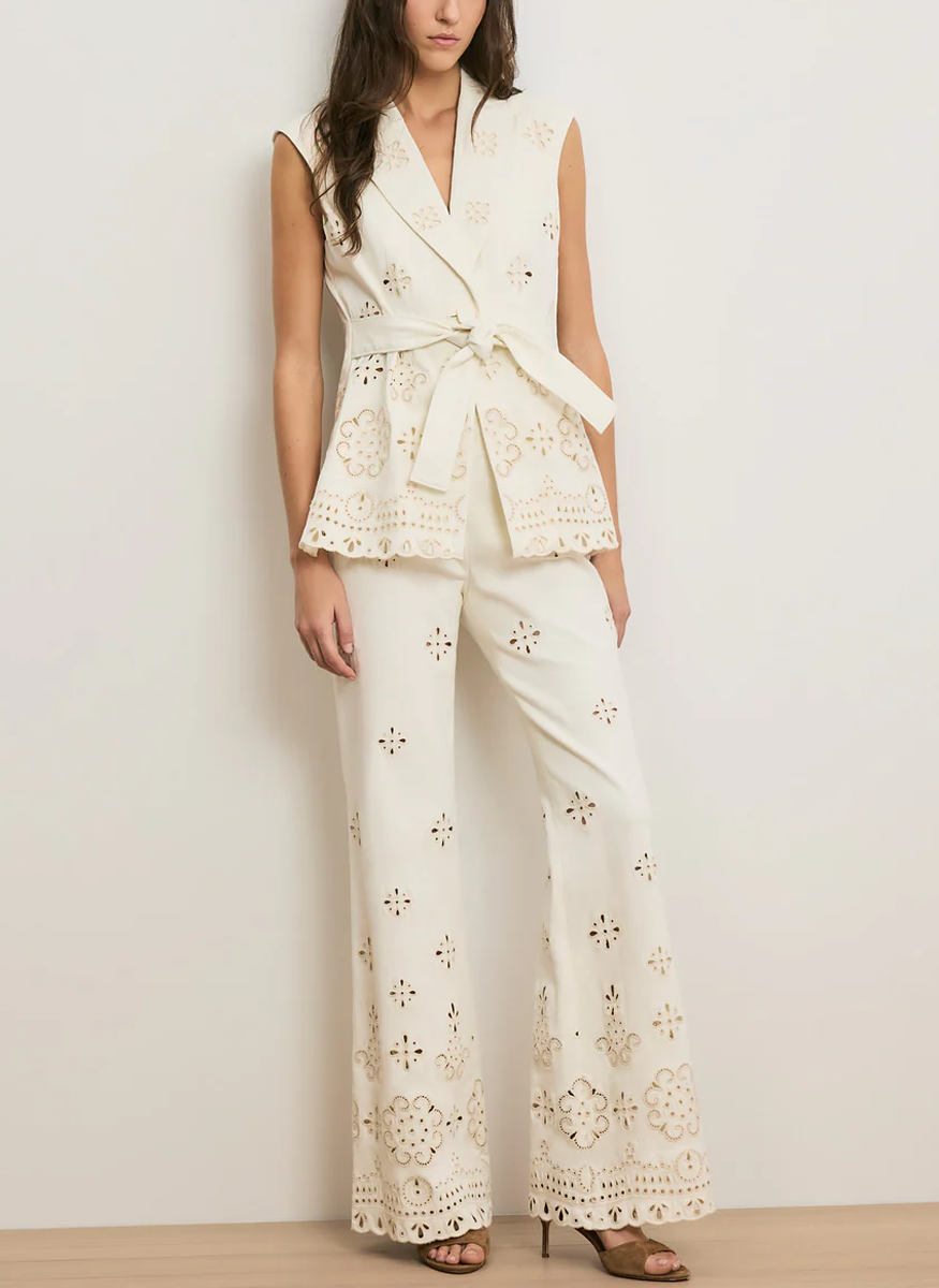 Komi Pant in Dove - Veronica Beard