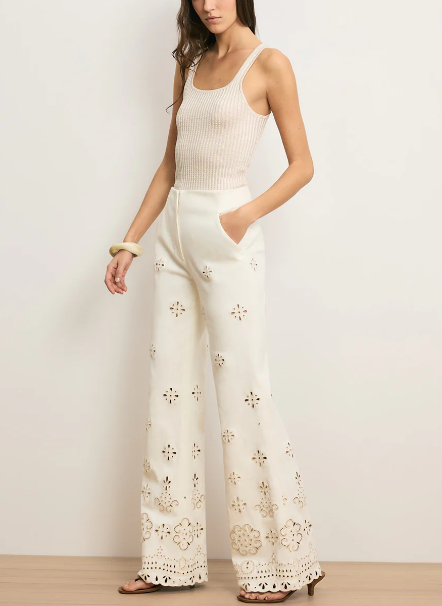 Komi Pant in Dove - Veronica Beard