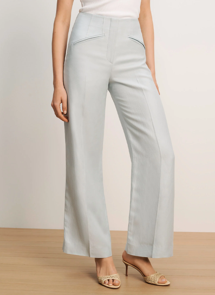 Cassidee Wide-Leg Pant in Rivermist - Veronica Beard