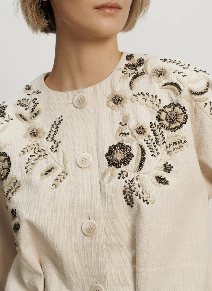 Emeren Embroidered Jacket - Veronica Beard